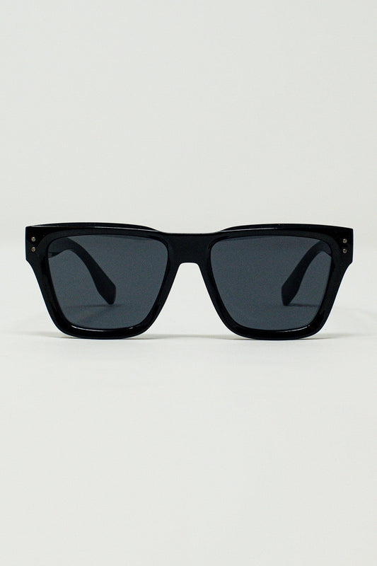 Square Chunky Black Sunglasses