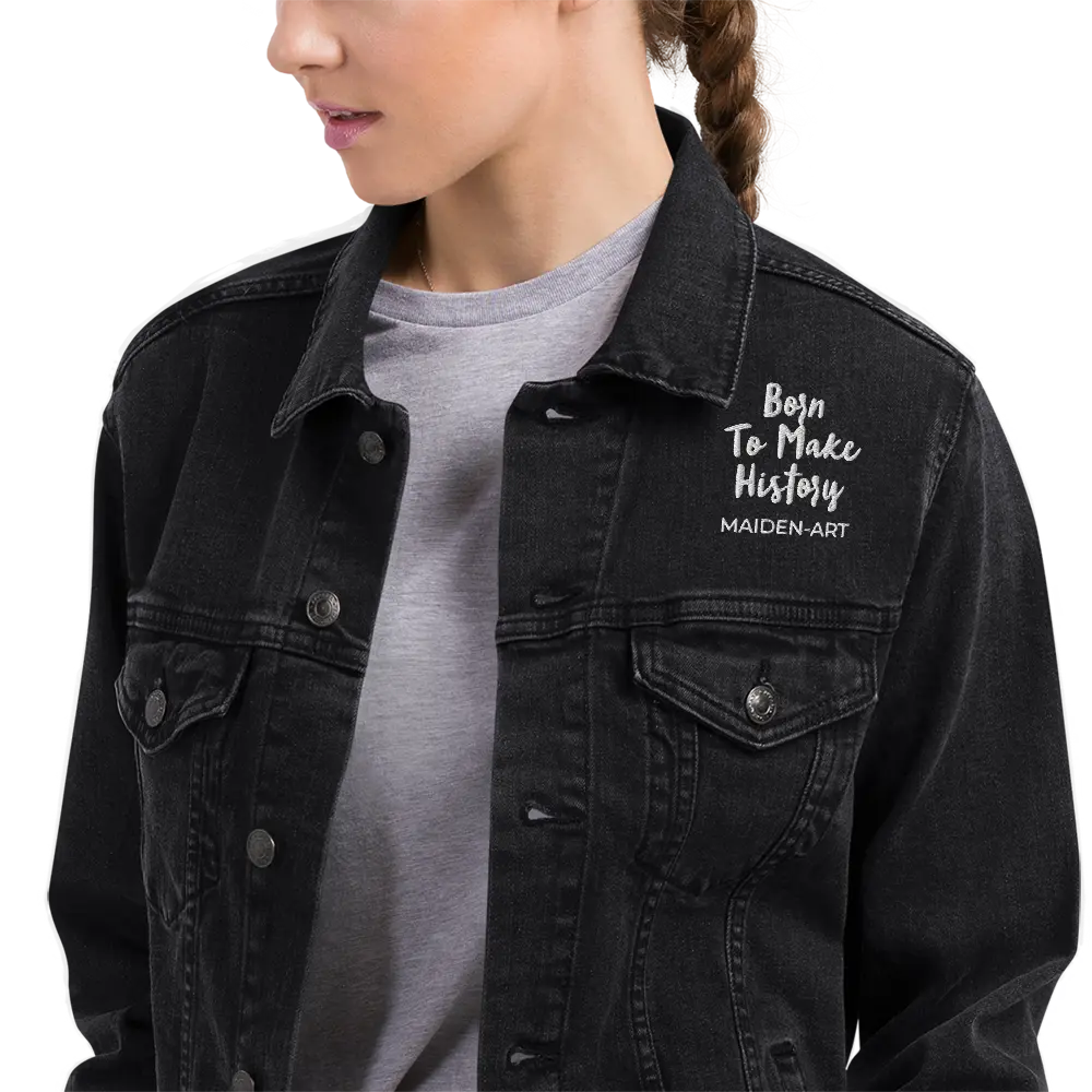 Unisex Denim Jacket – The Rebel Girl in Me Will Never Die