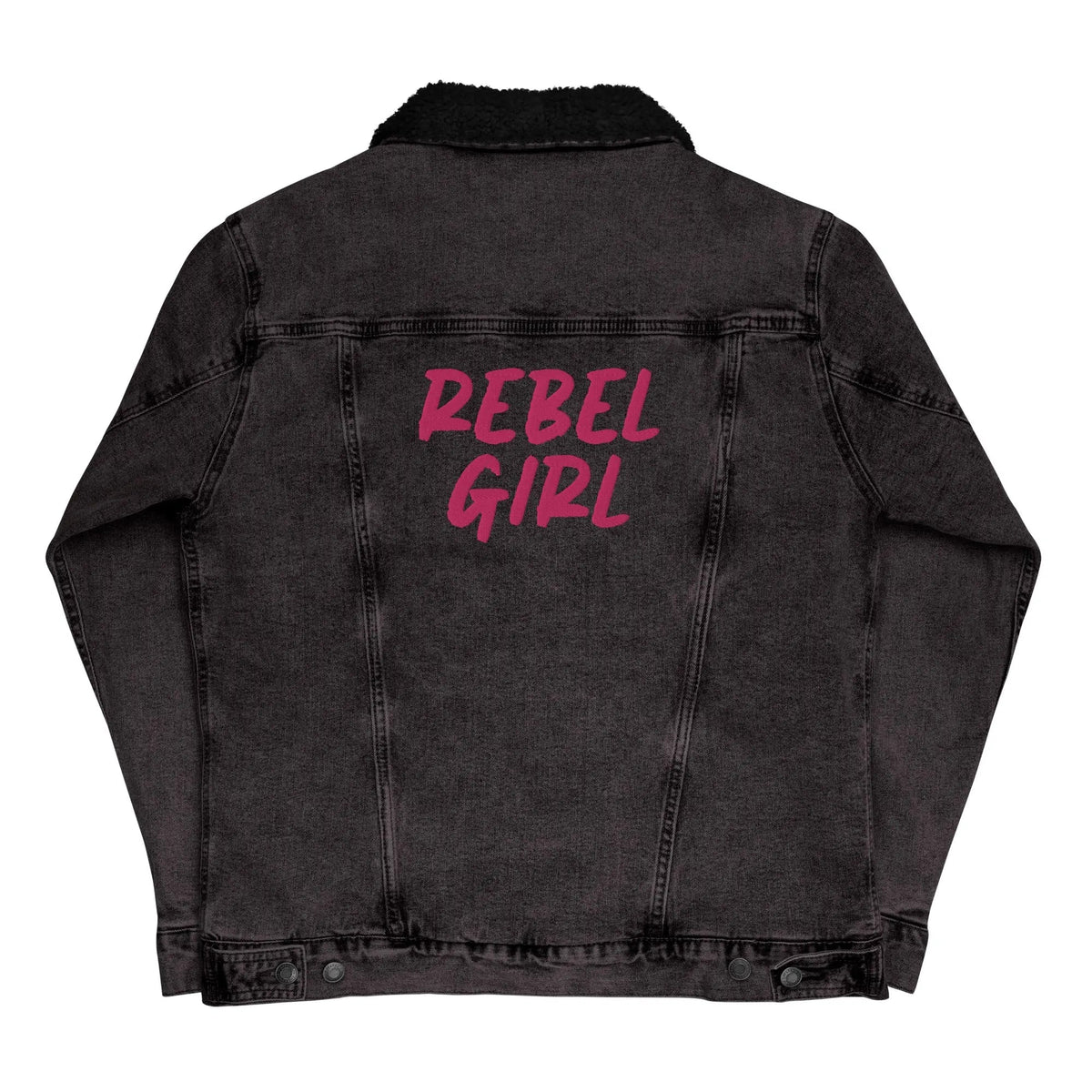 REBEL GIRL Unisex Denim Sherpa Jacket