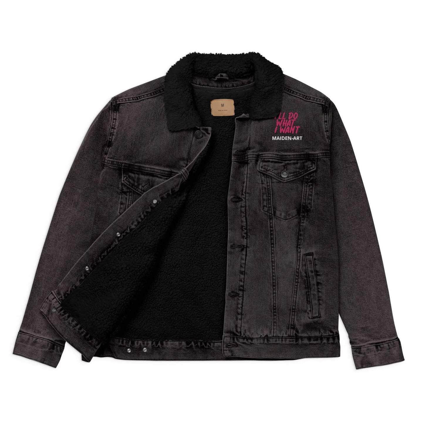REBEL GIRL Unisex Denim Sherpa Jacket