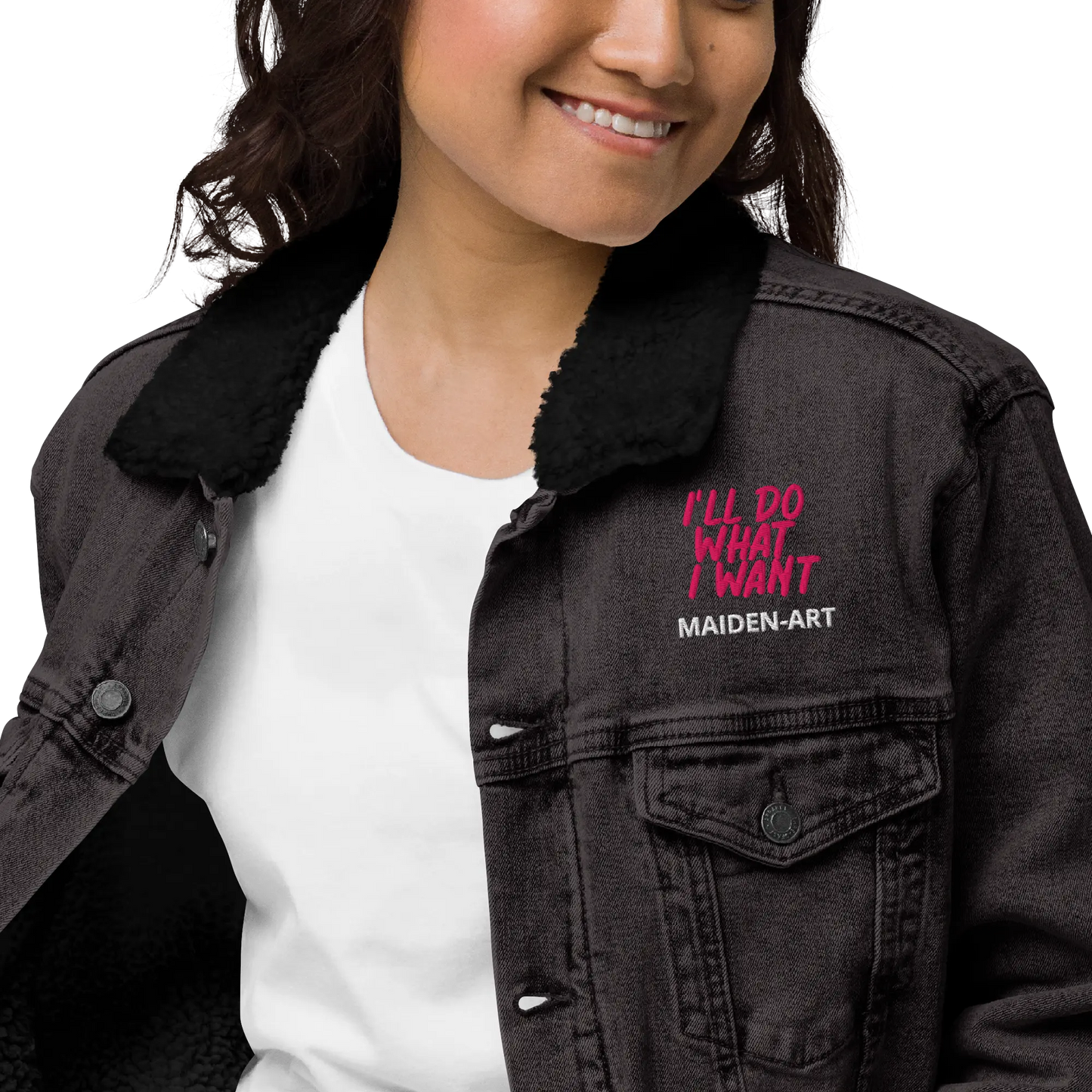REBEL GIRL Unisex Denim Sherpa Jacket