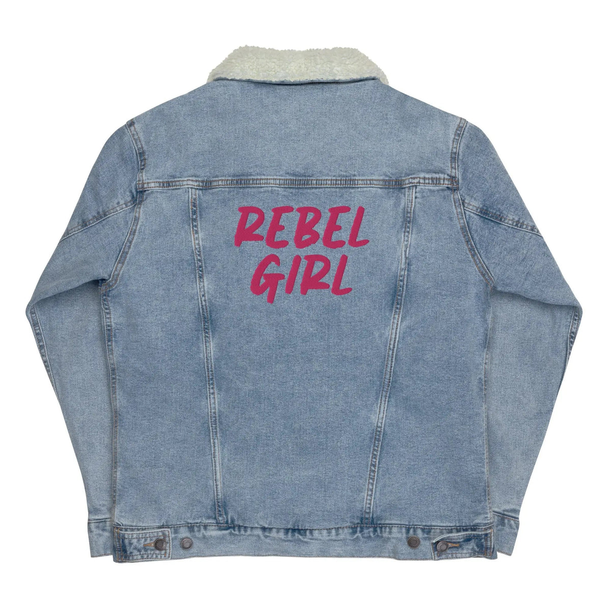 REBEL GIRL Unisex Denim Sherpa Jacket
