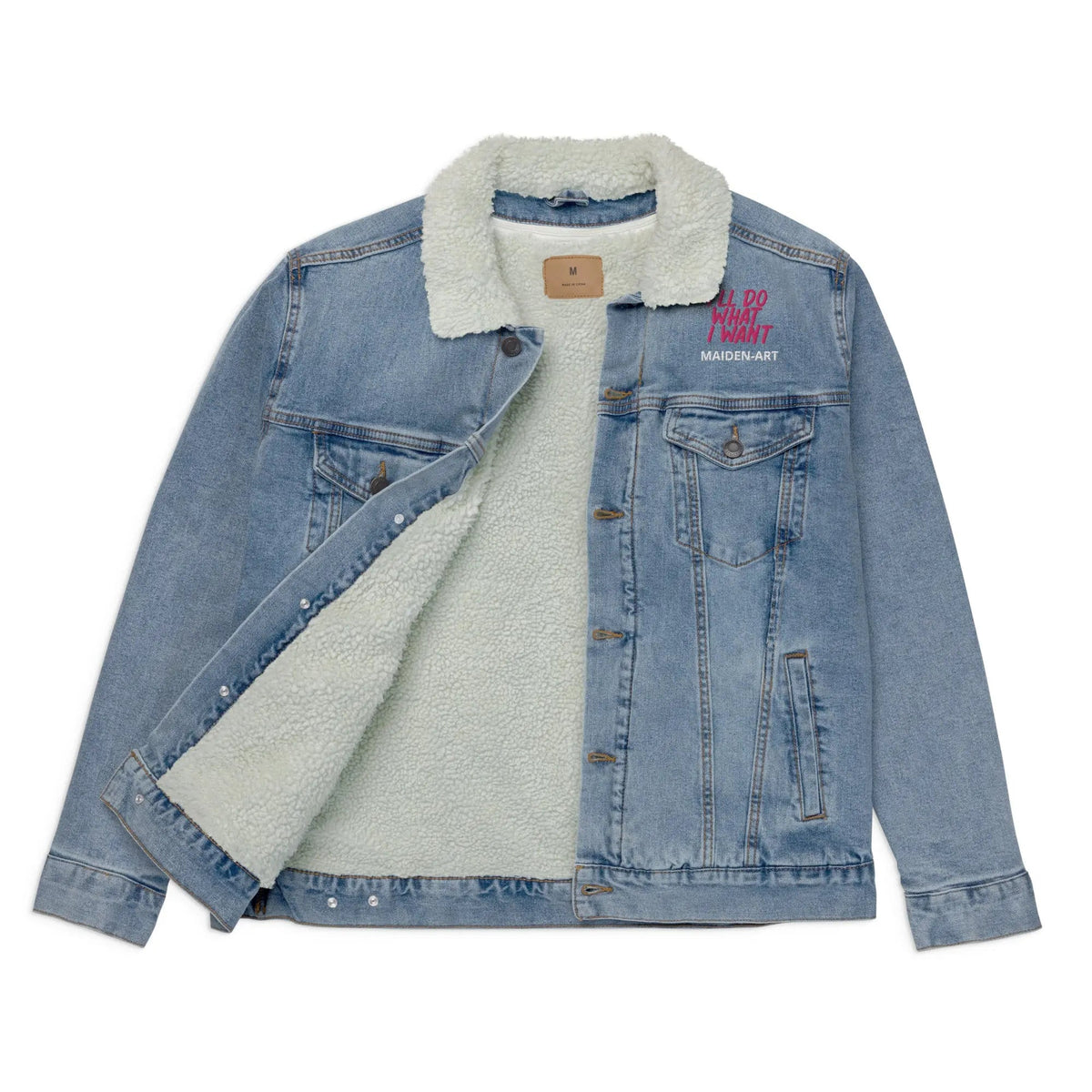 REBEL GIRL Unisex Denim Sherpa Jacket