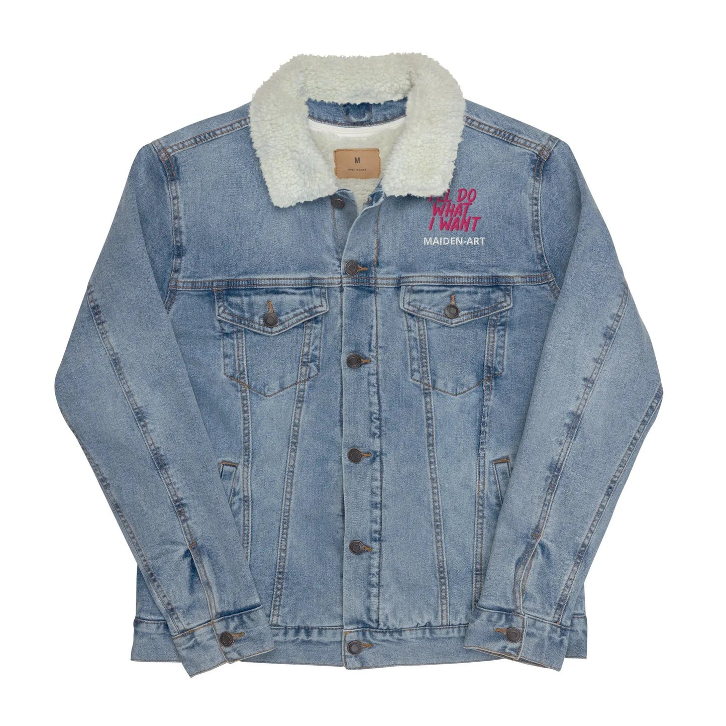 REBEL GIRL Unisex Denim Sherpa Jacket