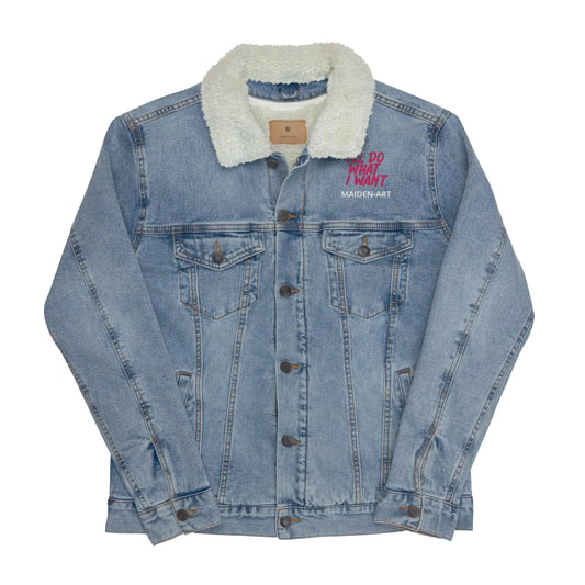 REBEL GIRL Unisex Denim Sherpa Jacket