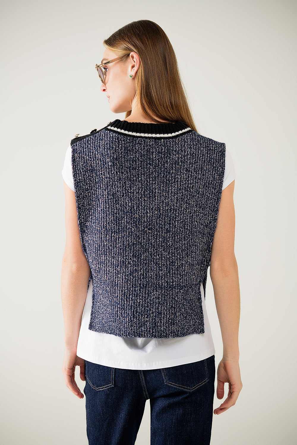 Chunky Knit Button Vest
