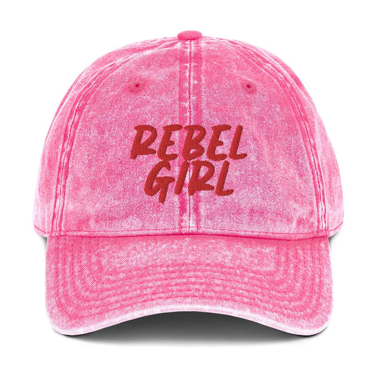 Vintage REBEL GIRL Embroidered Cotton Cap