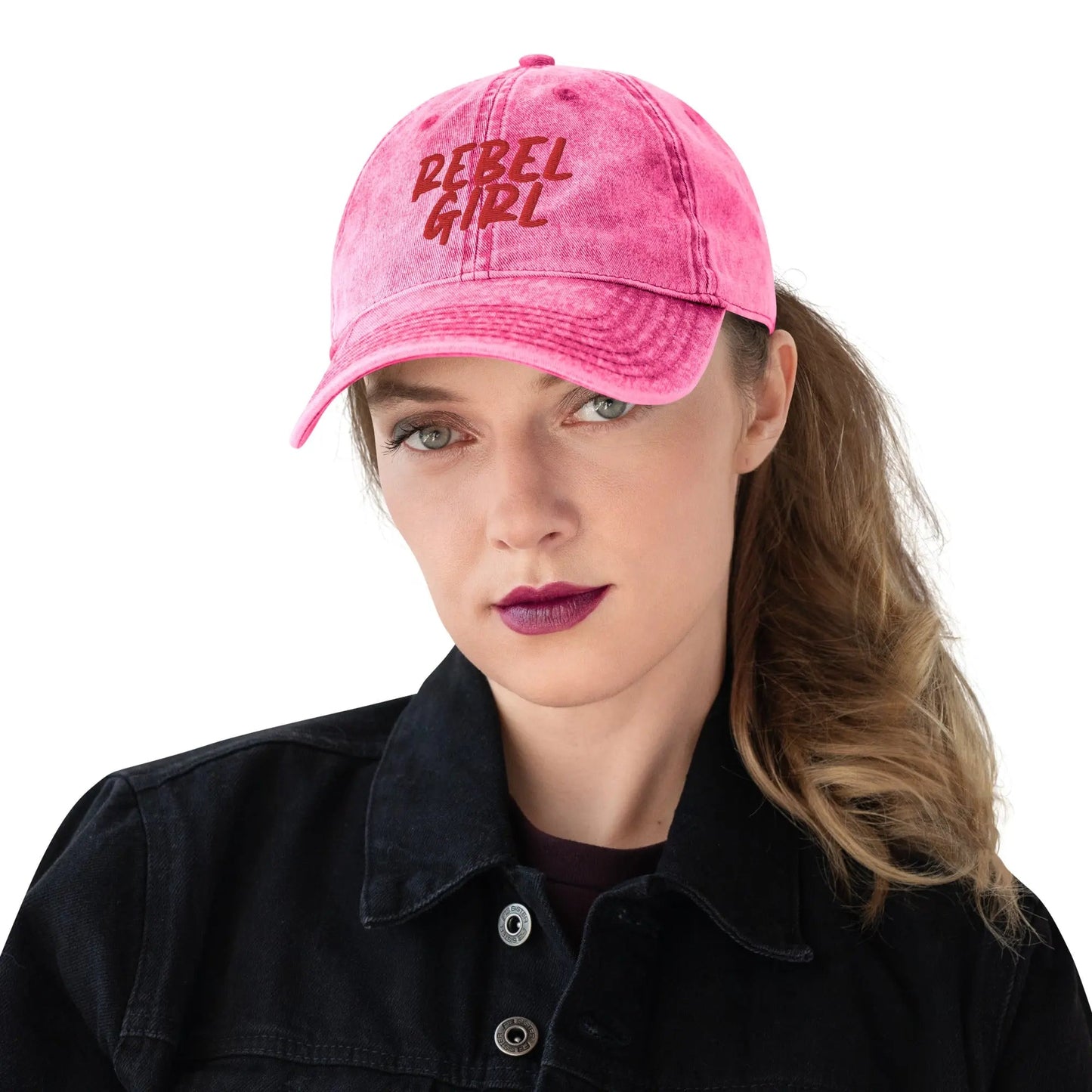 Vintage REBEL GIRL Embroidered Cotton Cap